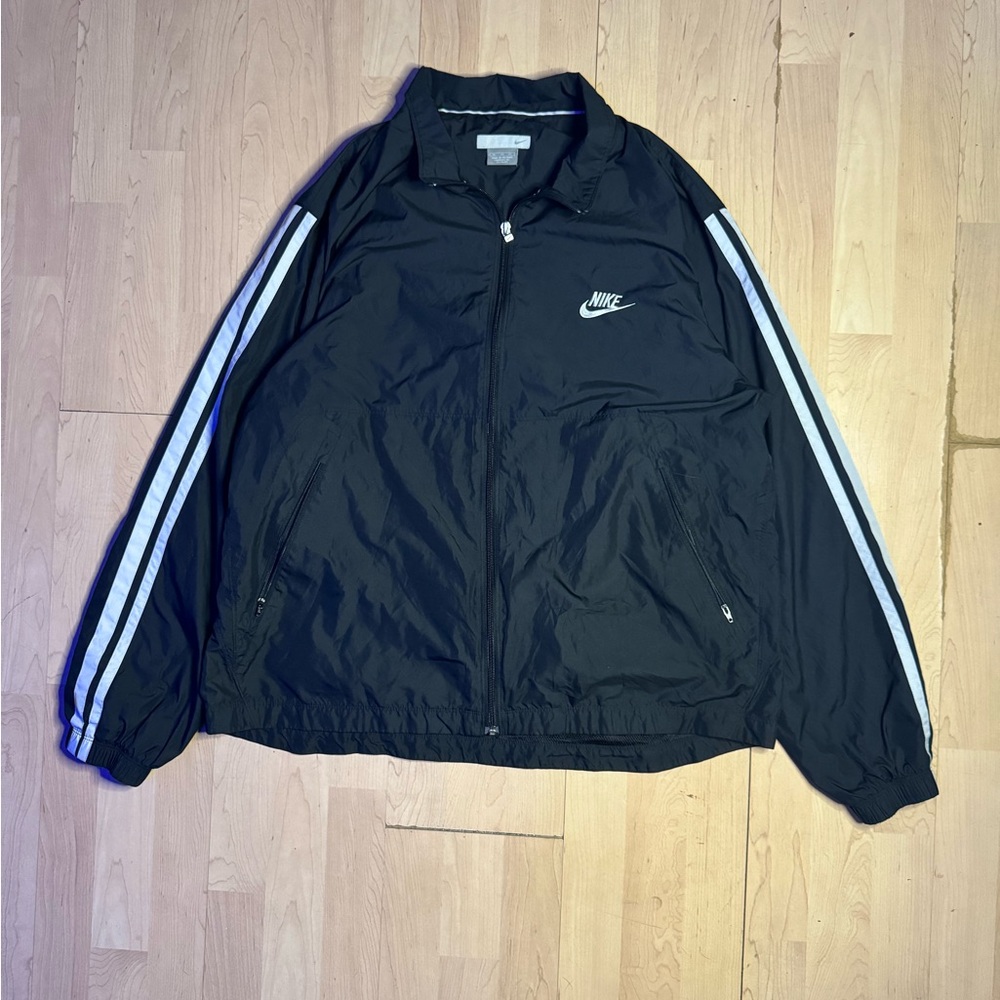 Vintage Nike Men's Black Track Jacket (XL)